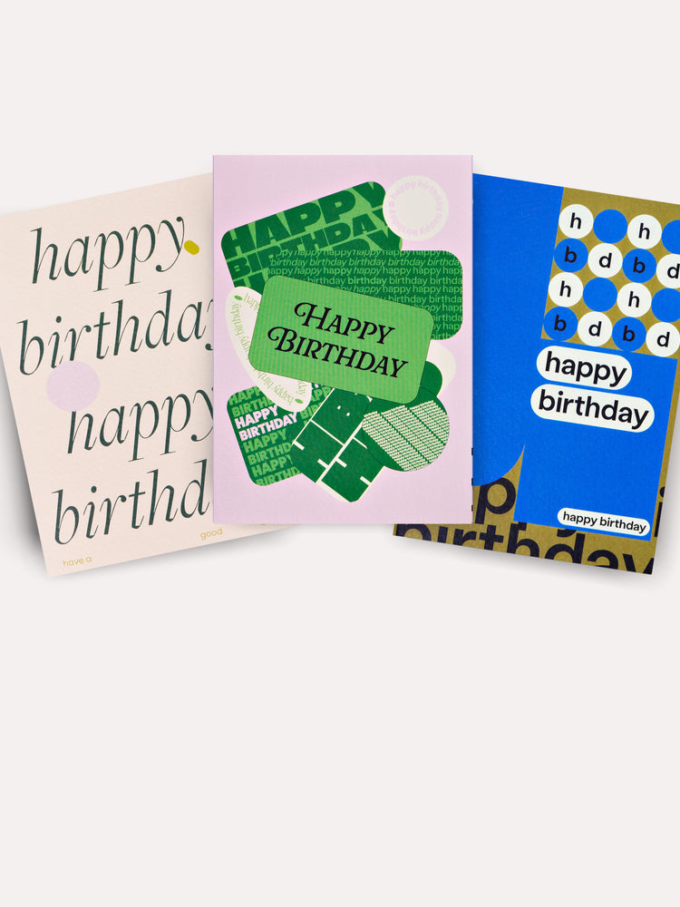 Ellipse Birthday Card Set