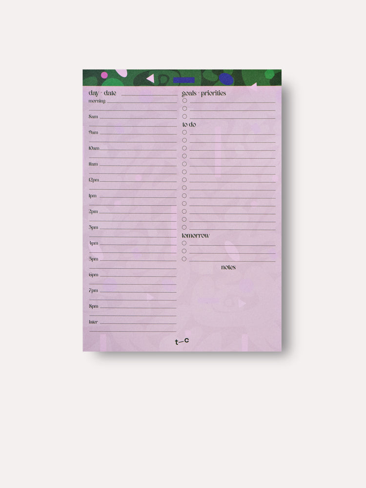 August Daily Planner Pad