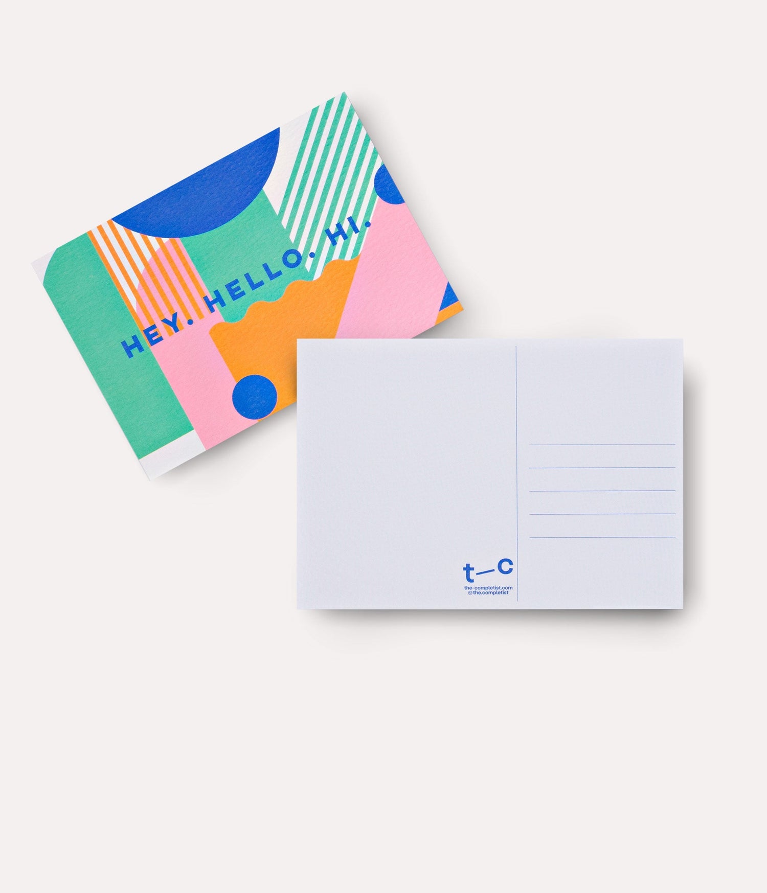 The Completist Miami Stripes Postcard