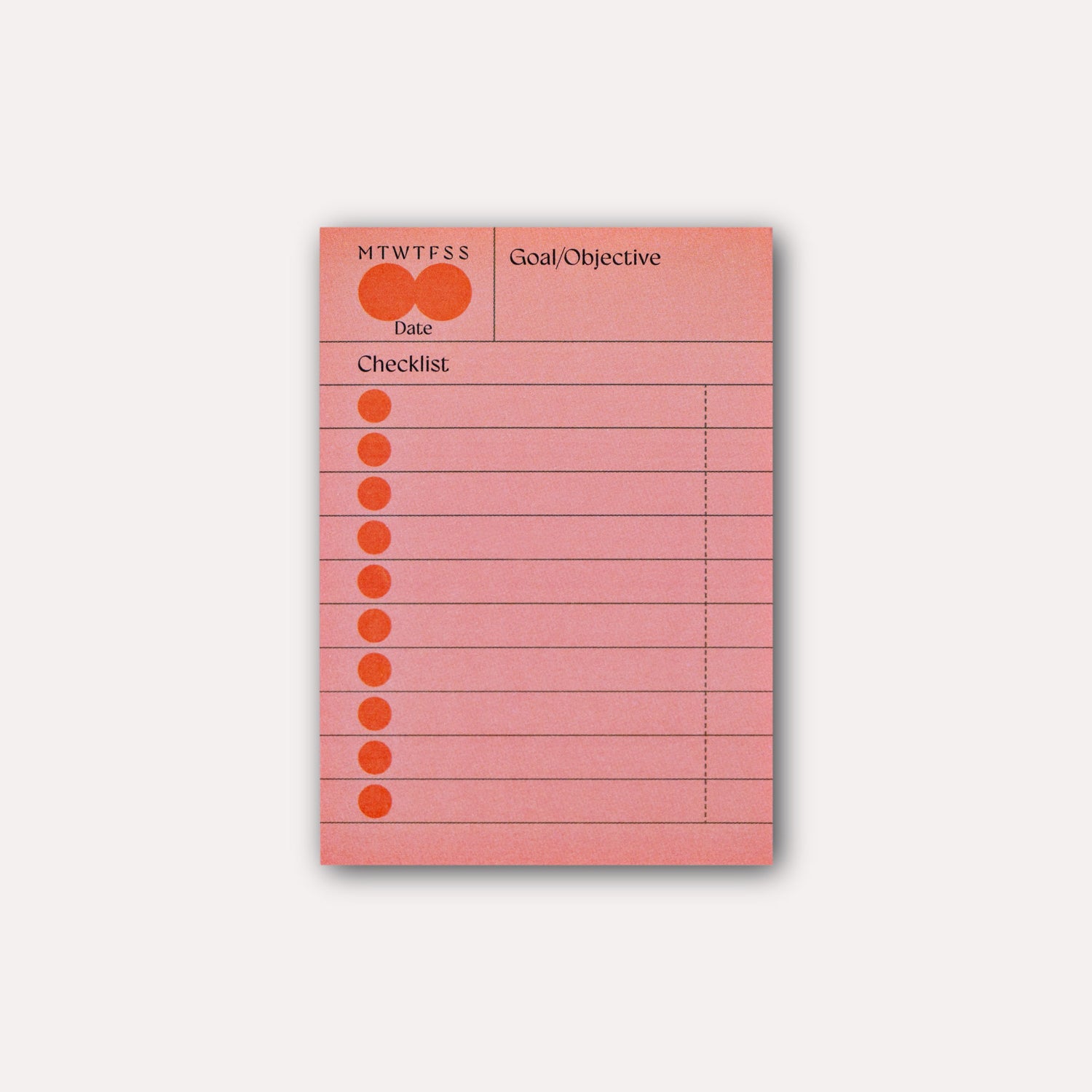 Hinoki Goal Checklist Sticky Notes