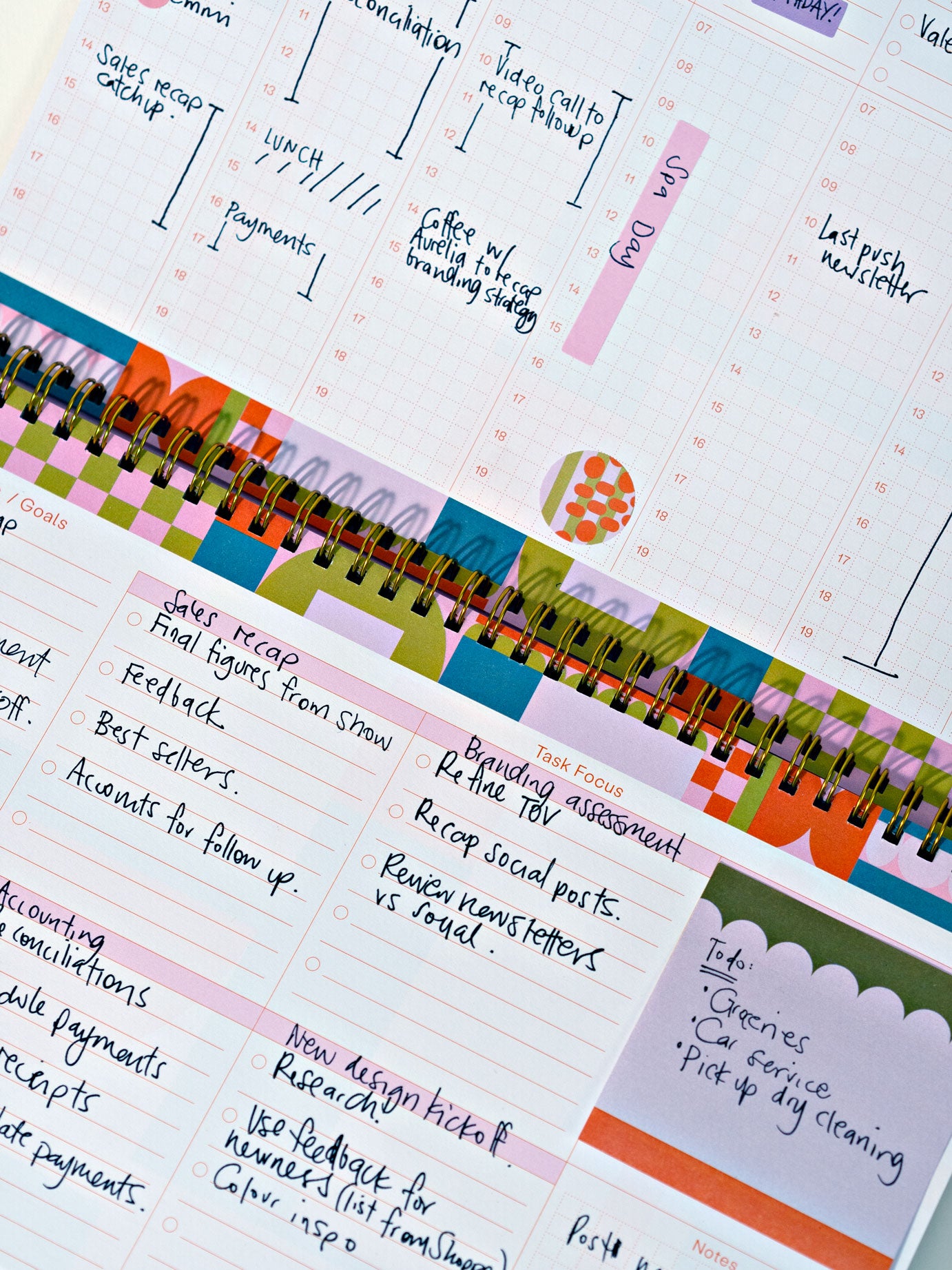 Ginger Weekly Organiser Book