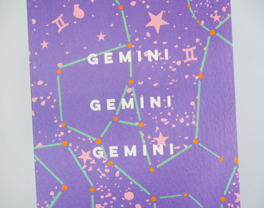 The Completist Gemini cosmic birthday card