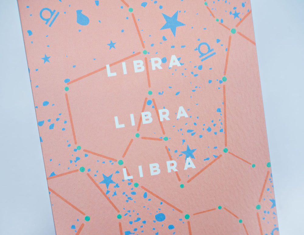 The Completist Libra Cosmic birthday Card
