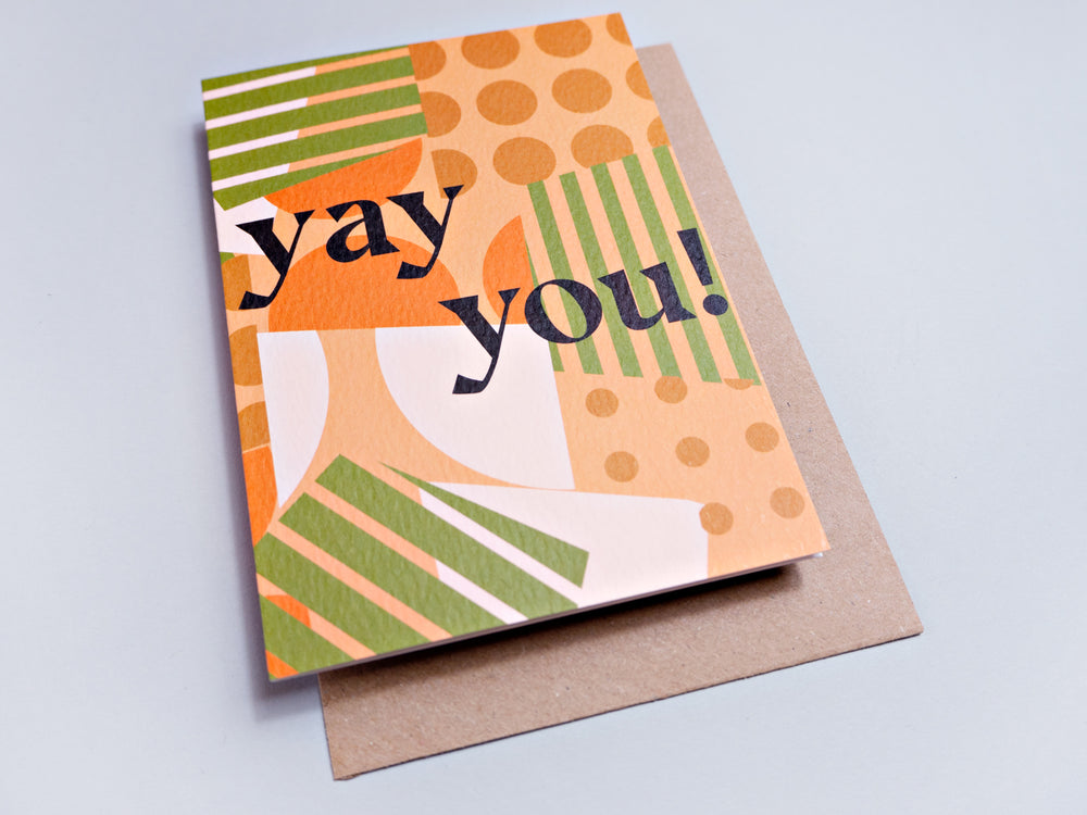 Spots + Stripes Yay You Card