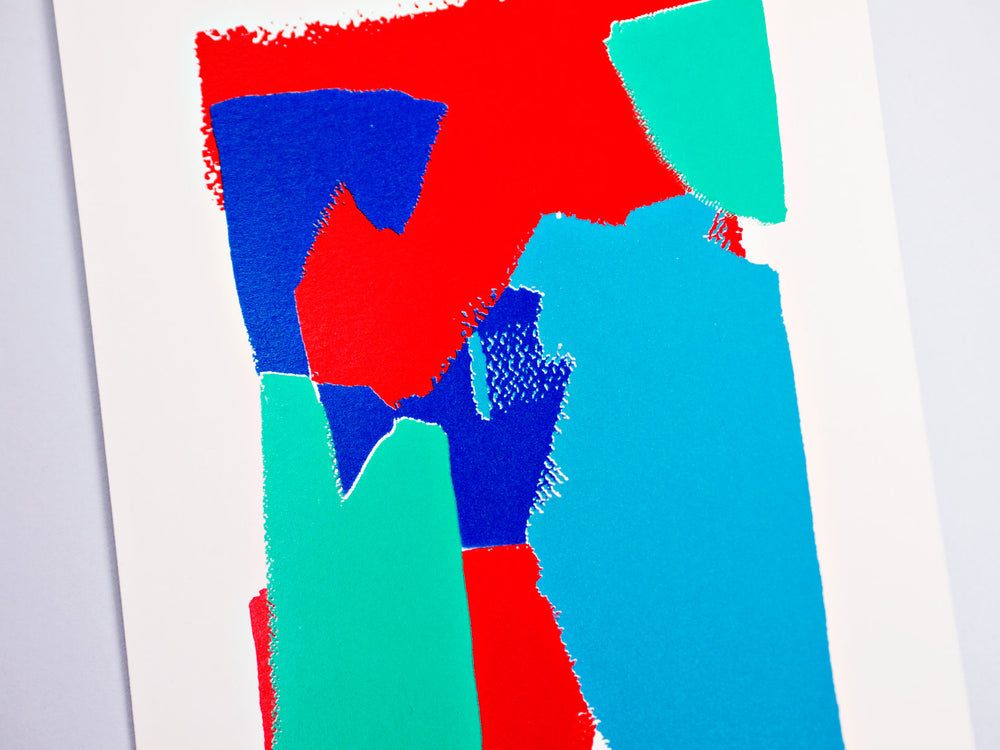 The Completist pop colour brush colour block screen print