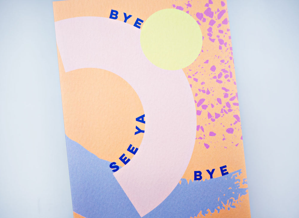 The Completist Memphis brush farewell card