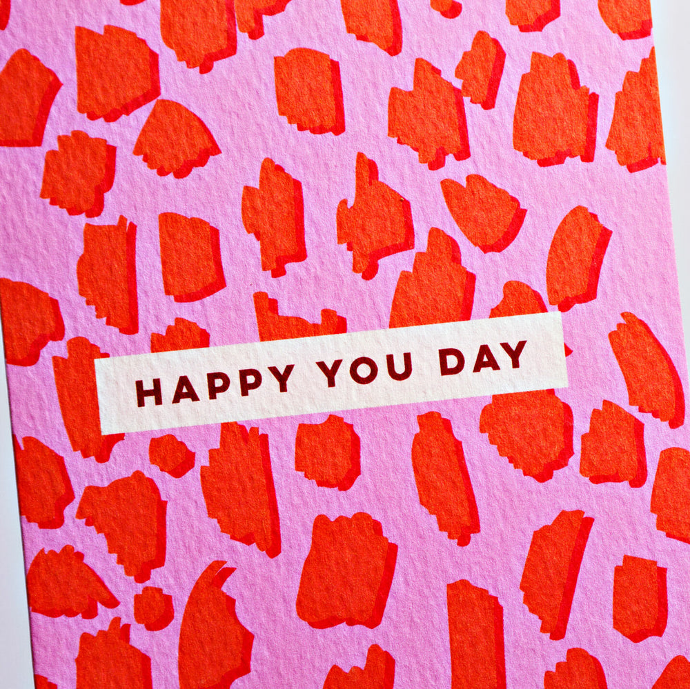 The Completist pink animal happy you day birthday card