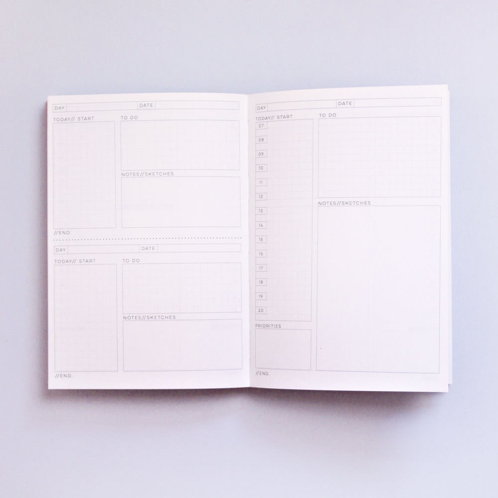 The Completist overlay shapes undated daily planner