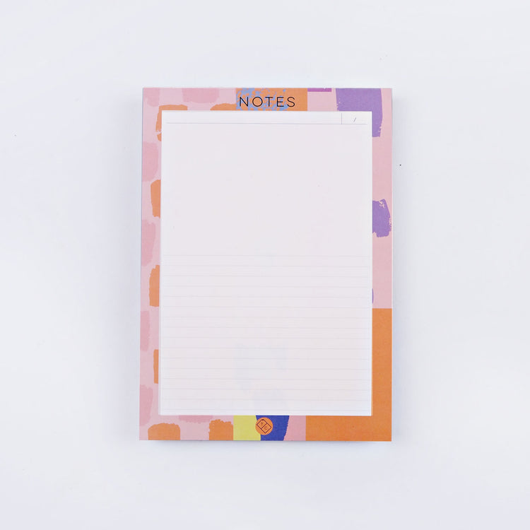 The Completist pastel painterly smudge mix print notepad