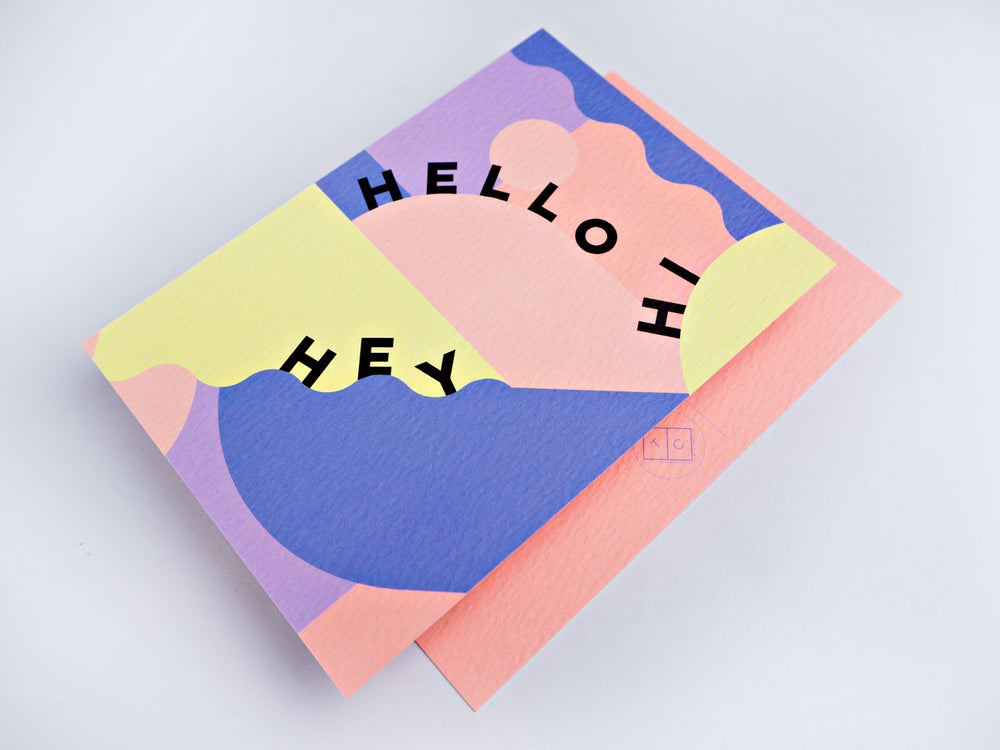 The Completist pastel miami hey hello hi postcard