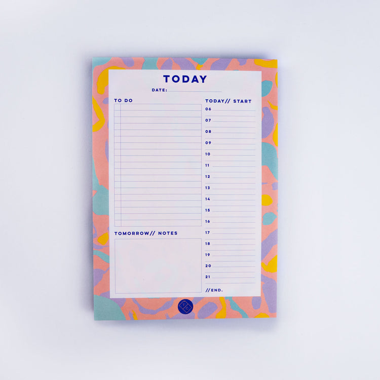 The Completist inky pastel daily planner pad