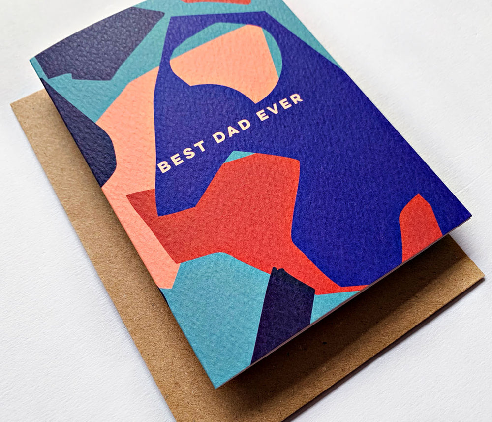 The Completist best dad ever cut out shapes card