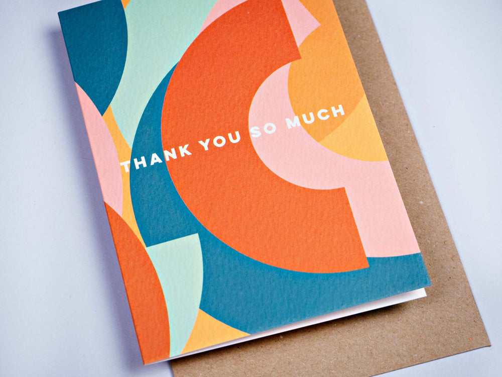 The Completist circles print thank you so much card
