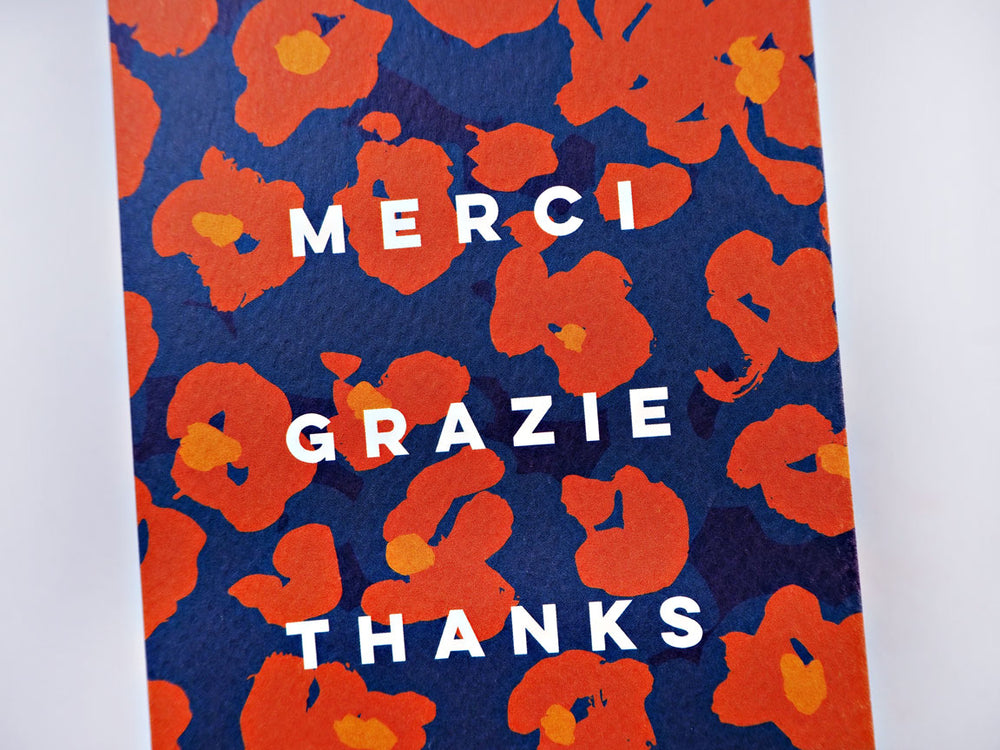The Completist painter flower floral merci thank you card