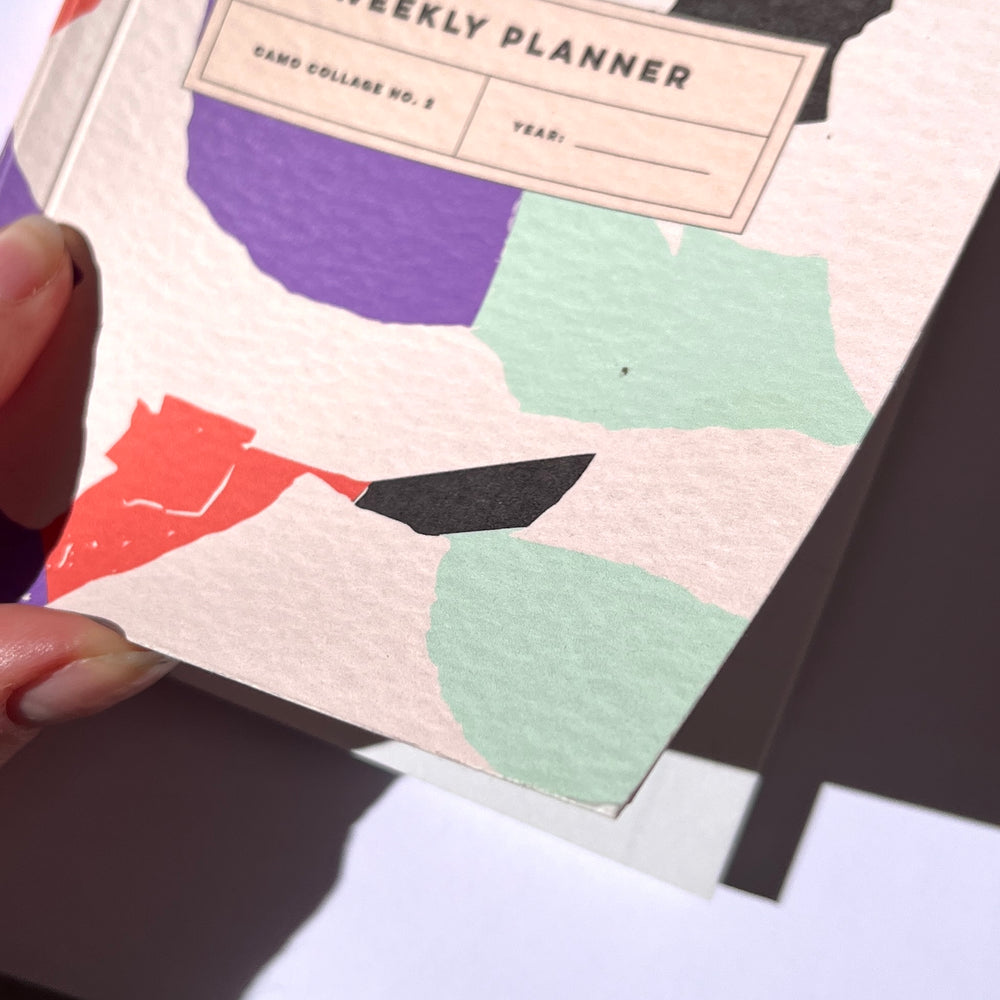 SAMPLE SALE Camo Collage No.2 Pocket Undated Weekly Planner