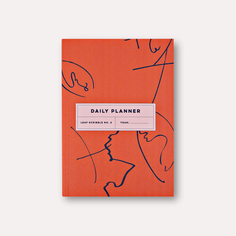 Leaf Scribble Undated Daily Planner Book