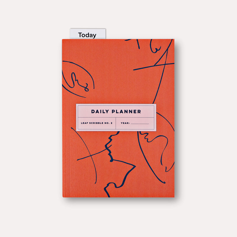 Leaf Scribble Undated Daily Planner Book