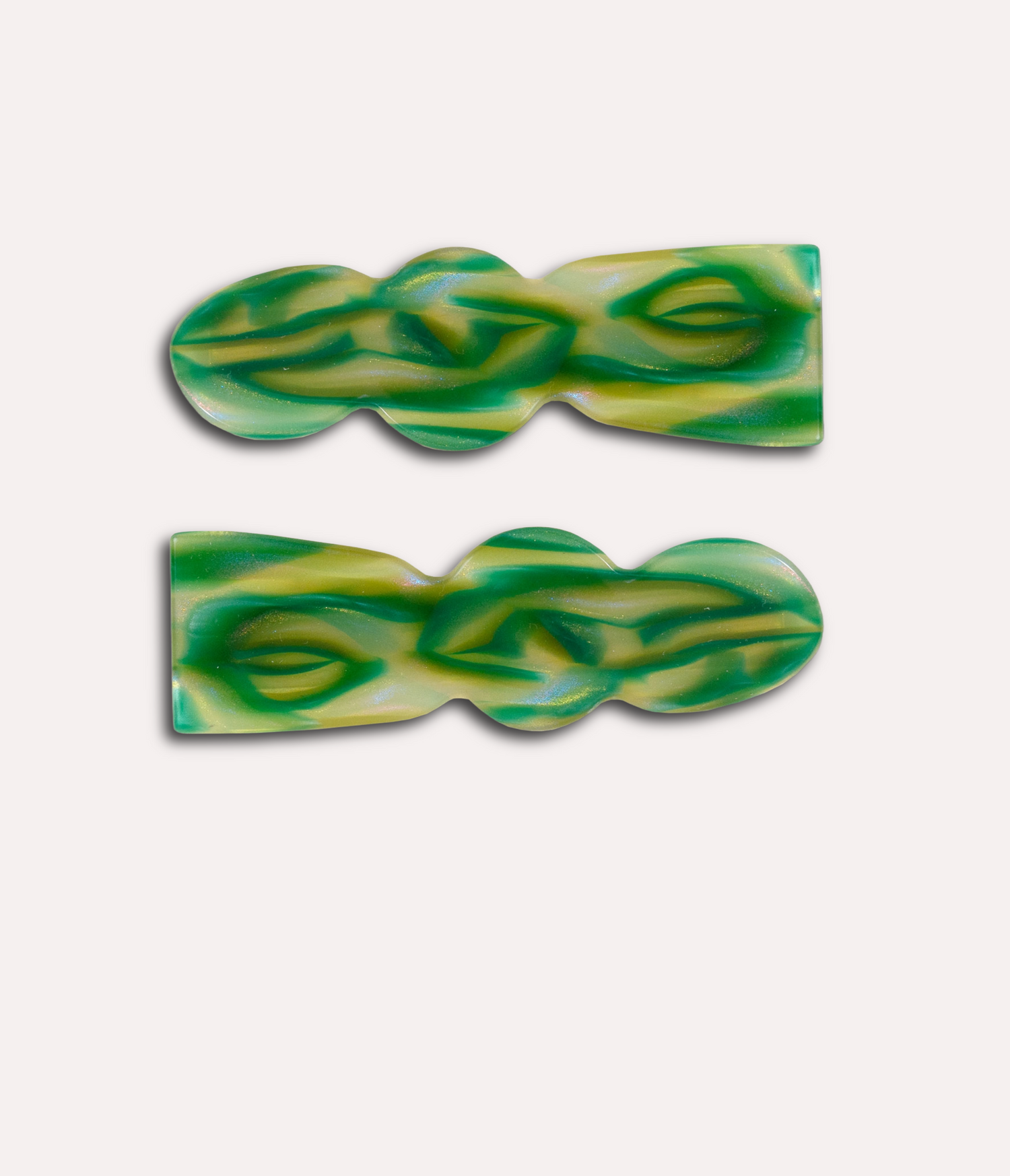 Etc.Store - Billie Alligator Clip Set in Malachite PRE-ORDER