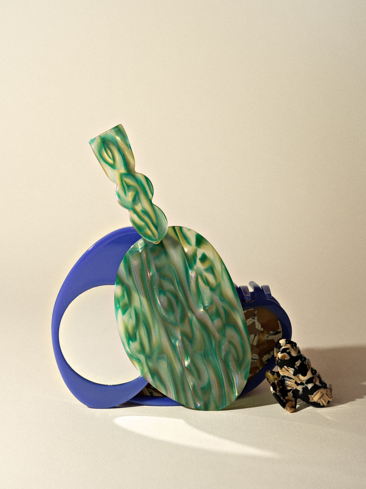 Etc.Store - Billie Alligator Clip Set in Malachite PRE-ORDER