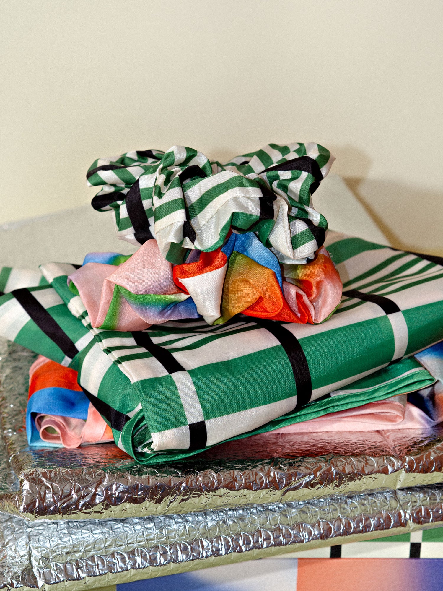 Etc.Store - Carrie Scrunchie in Green Check