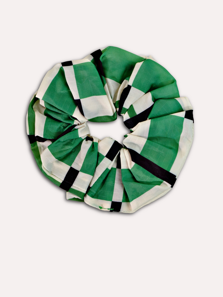 Etc.Store - Carrie Scrunchie in Green Check