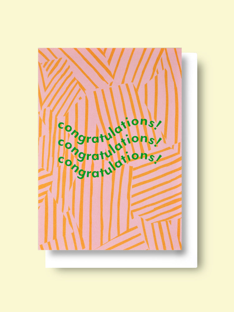 Good Thanks Paper - Stripes Congratulations Card