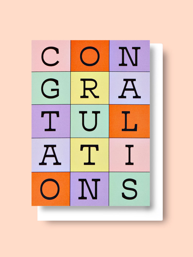 Good Thanks Paper - Blocks Congratulations Card