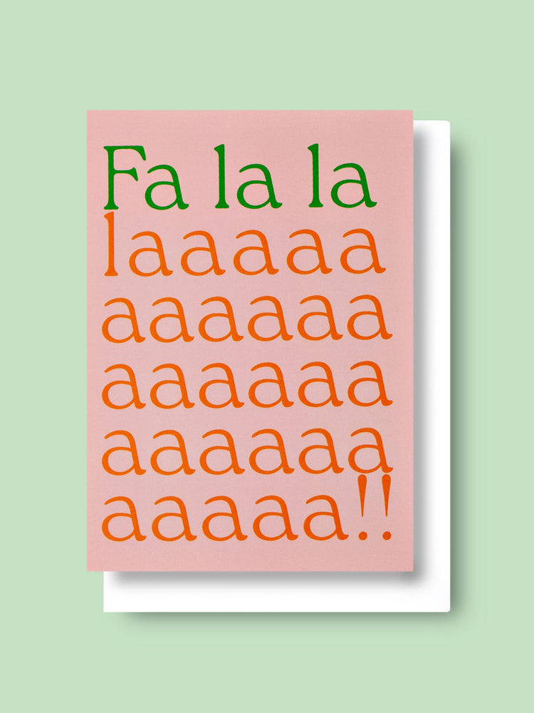 Good Thanks Paper - Alphabet Fa La La Christmas Card