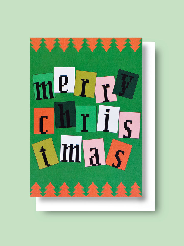 Good Thanks Paper - Pixel Merry Christmas Card
