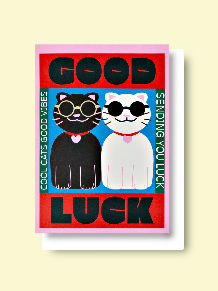 Good Thanks Paper - Good Luck Cats Card