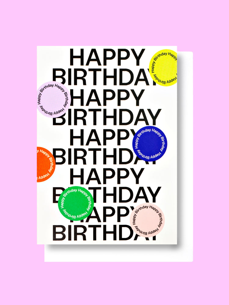 Good Thanks Paper - Sticker Birthday Card