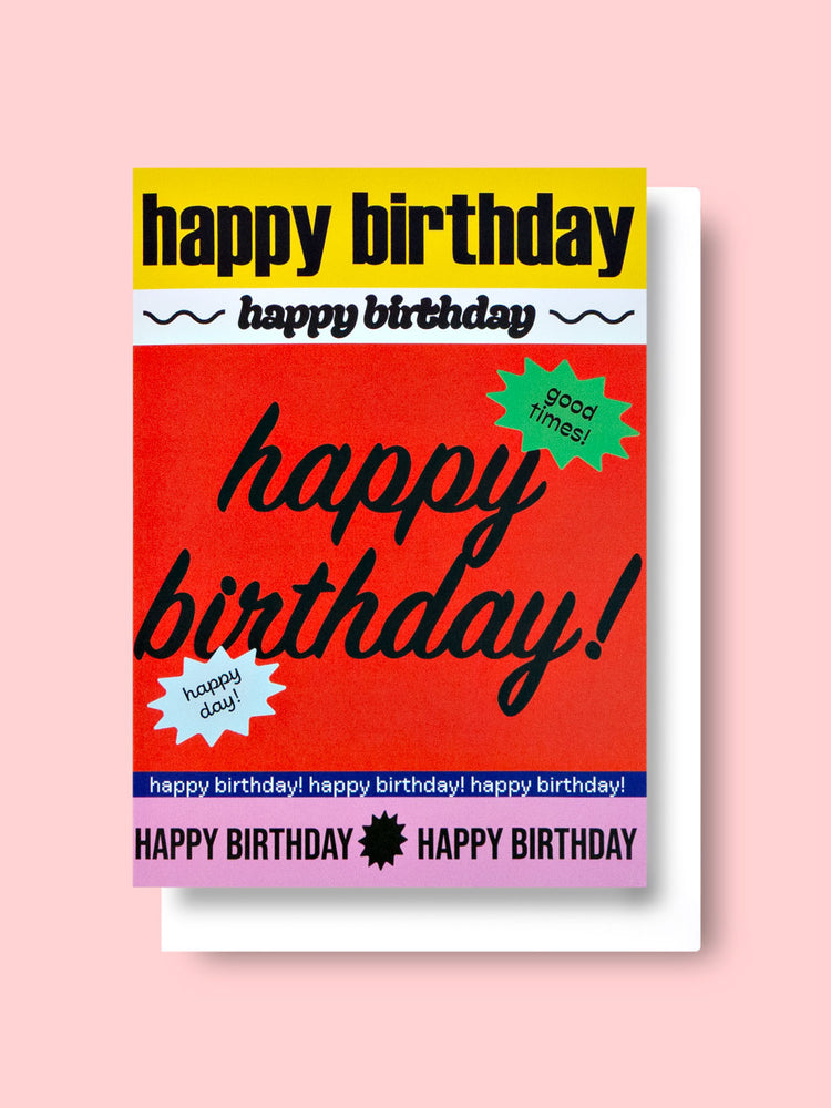Good Thanks Paper - Poster Birthday Card