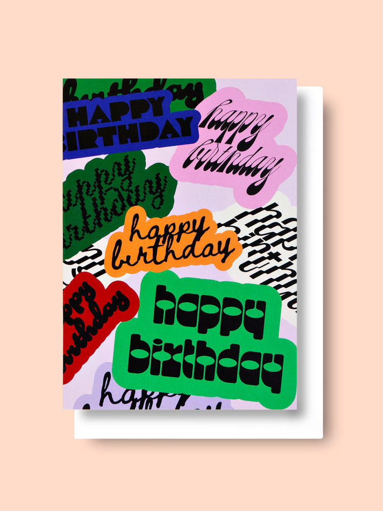 Good Thanks Paper - Decal Birthday Card
