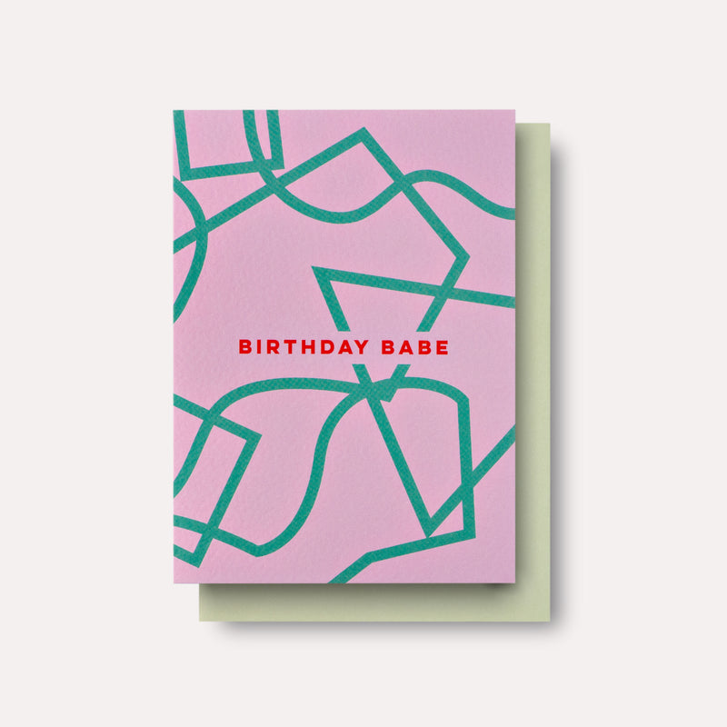 Birthday Babe Shapes Card