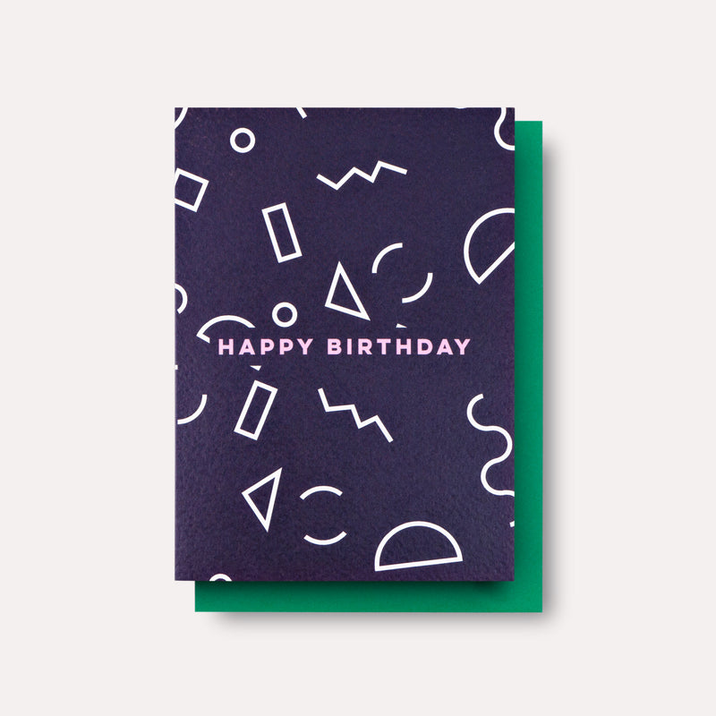 Birthday Mini Memphis Shapes Card