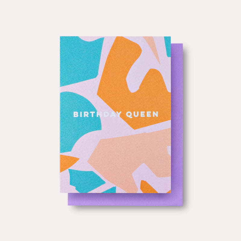 Birthday Queen Shapes Card