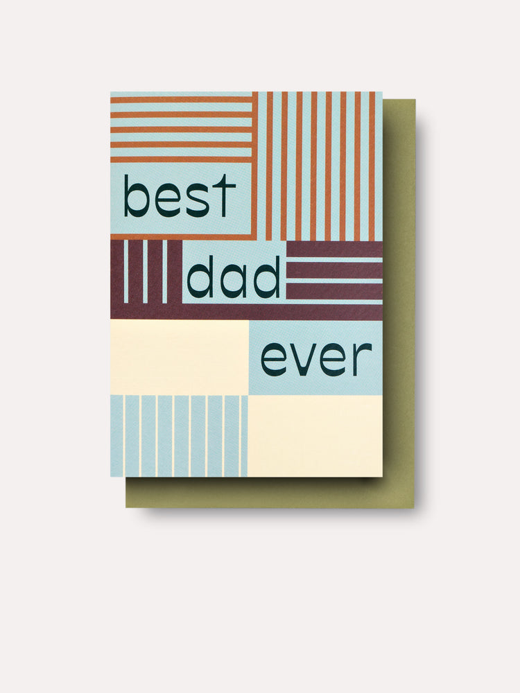 Stripes Best Dad Card
