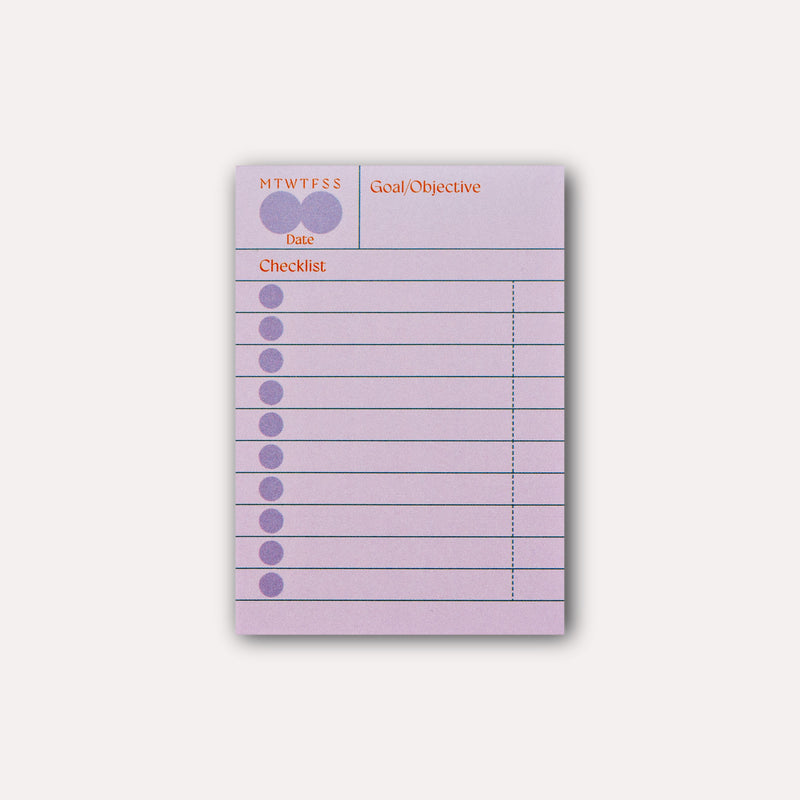Ginger Goal Checklist Sticky Notes