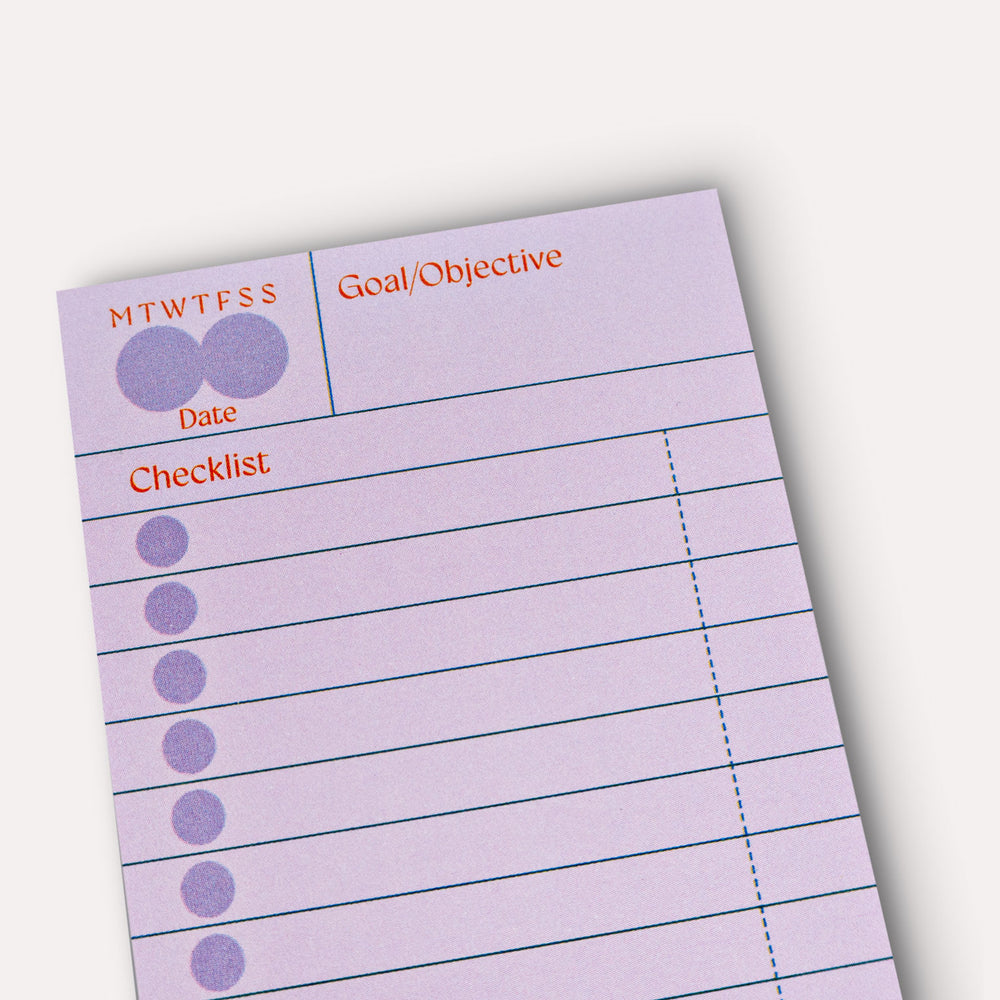 Ginger Goal Checklist Sticky Notes ginger-goal-checklist-sticky-notes