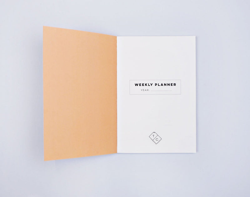 The Completist green terrazzo shapes undated weekly planner