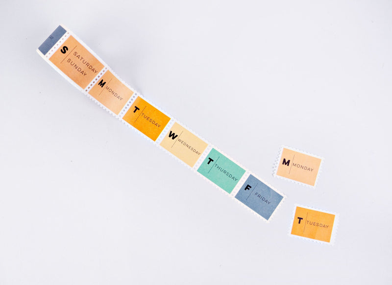 The Completist Days of the Week Stamp Washi Tape