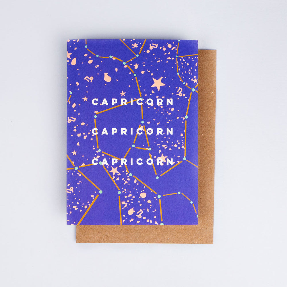 The Completist Capricorn cosmic birthday card