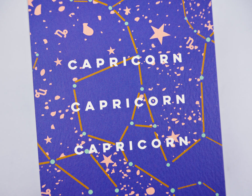 The Completist Capricorn cosmic birthday card
