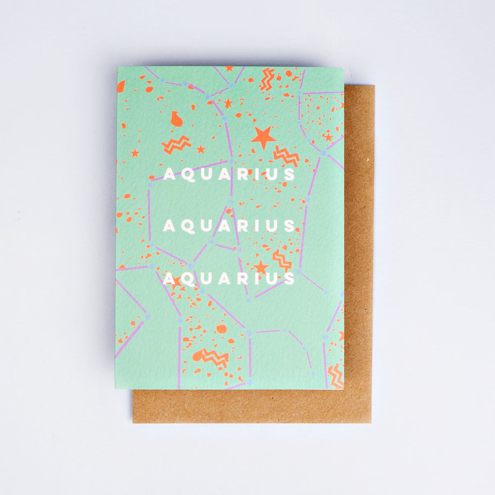 The Completist Aquarius cosmic birthday card