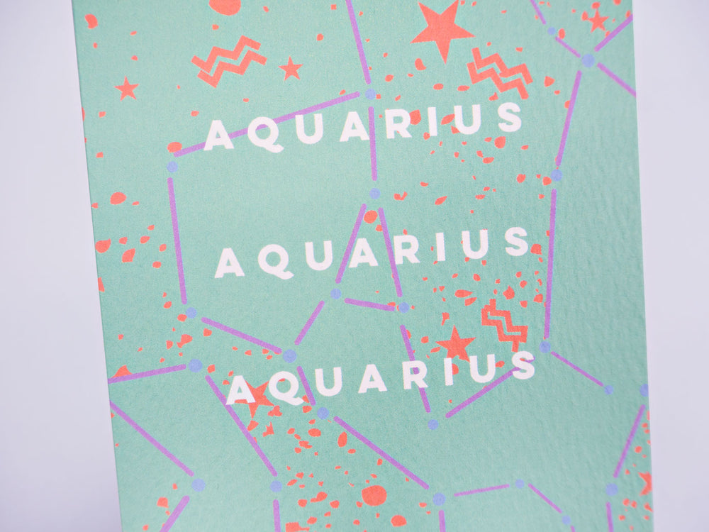 The Completist Aquarius cosmic birthday card