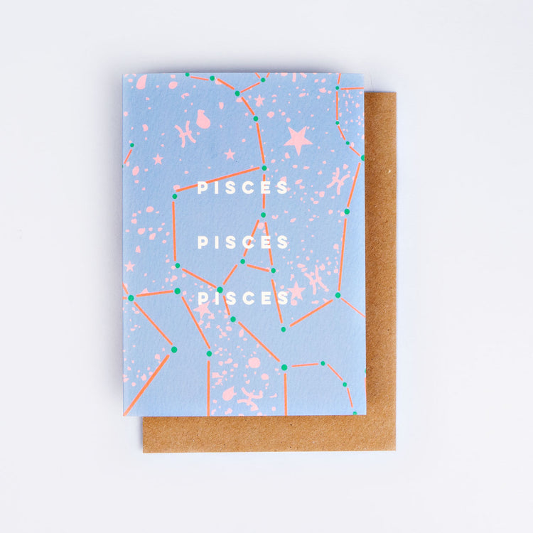 The Completist Pisces cosmic birthday card