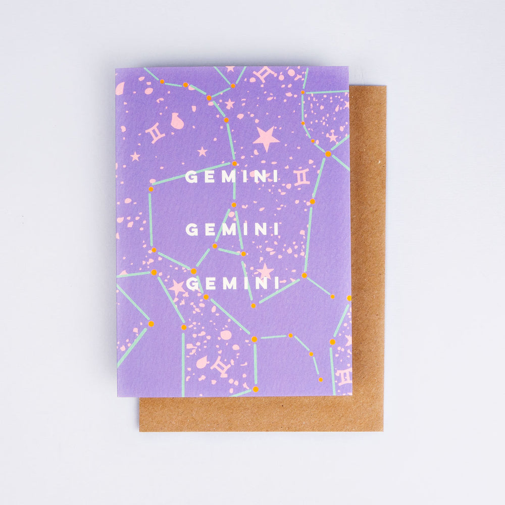 The Completist Gemini cosmic birthday card