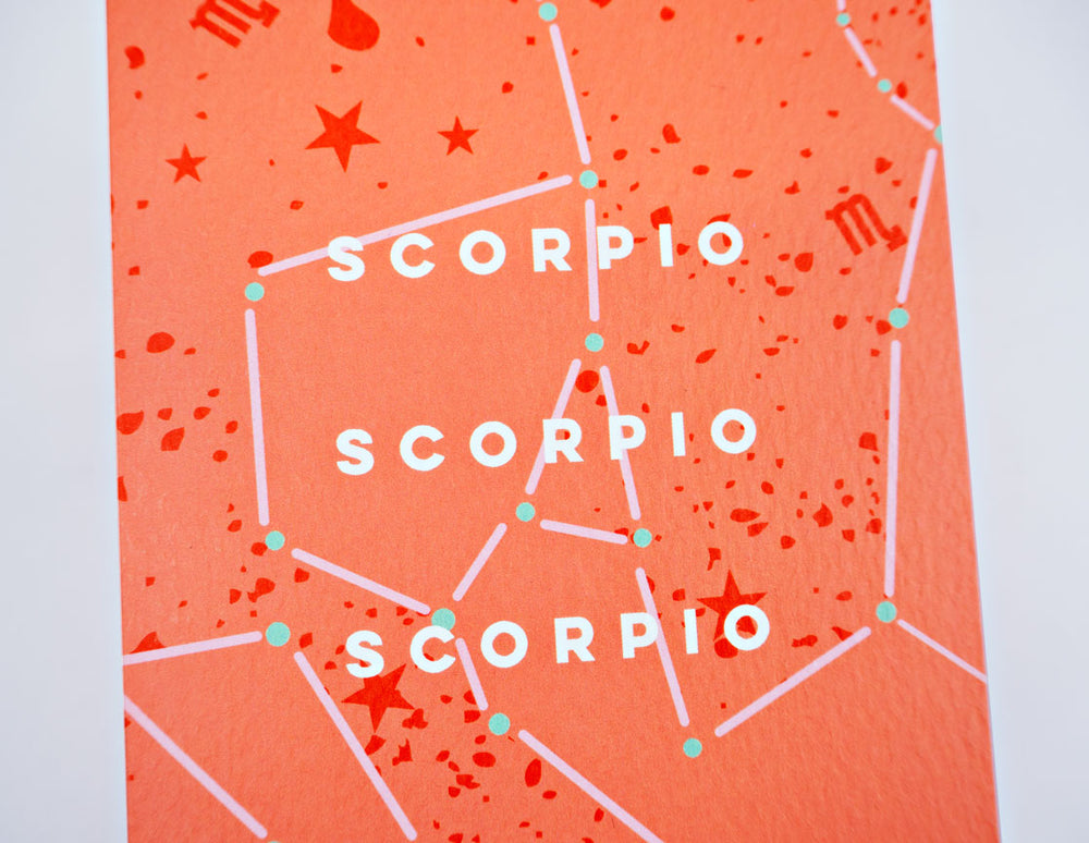 The Completist Scorpio cosmic birthday card