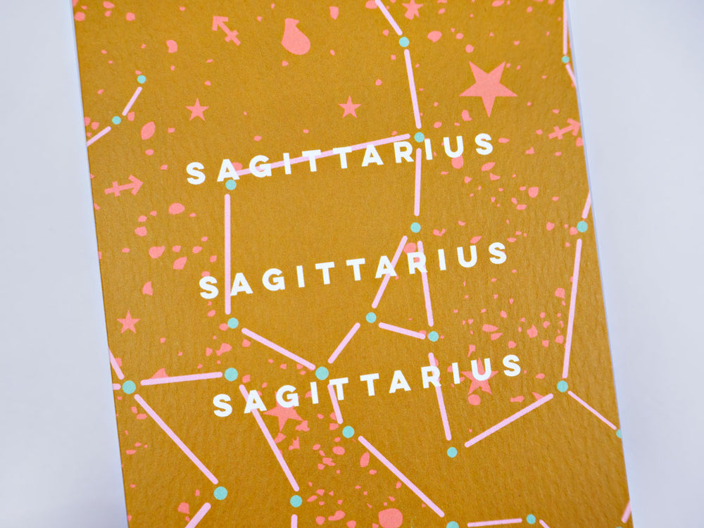 The Completist Sagittarius cosmic birthday card