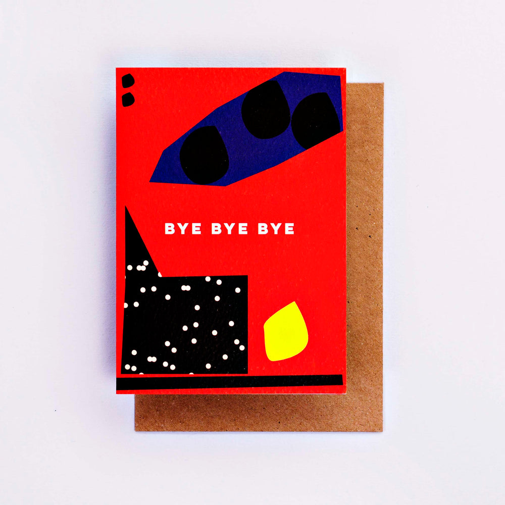 The Completist bye bye bye farewell card